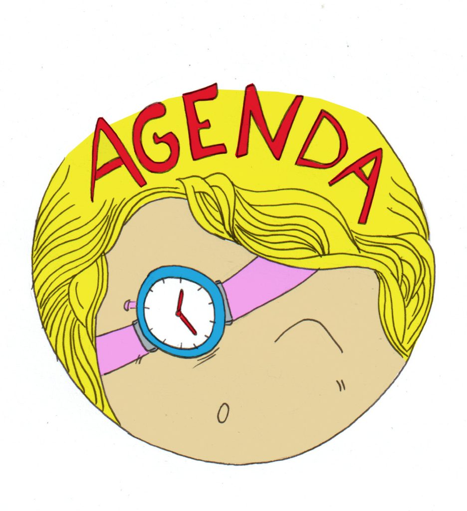 Bulle de menu pour les dates et l'agenda de claire wijbick